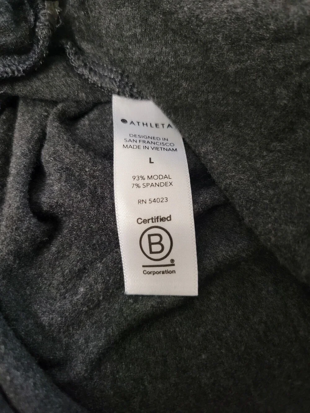 Athleta Sz L Yoga Release Pant Gray Open Front Flowy Loose Boho Womens Pants - Picture 6 of 6
